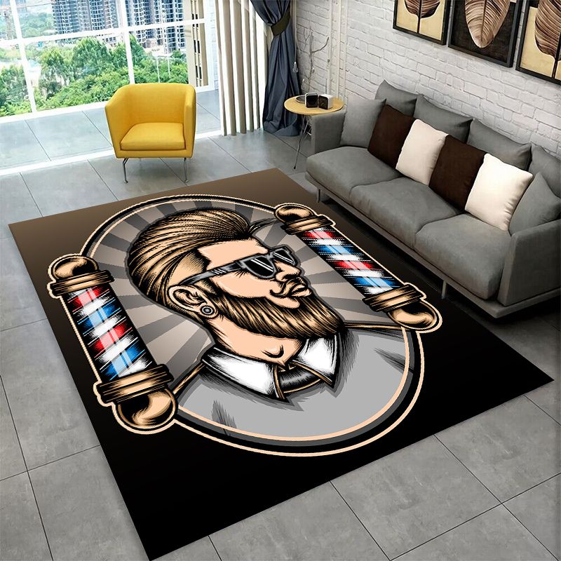 Outdoor Camping Mats Large - Karpet Besar Motif Retro Barber Shop,