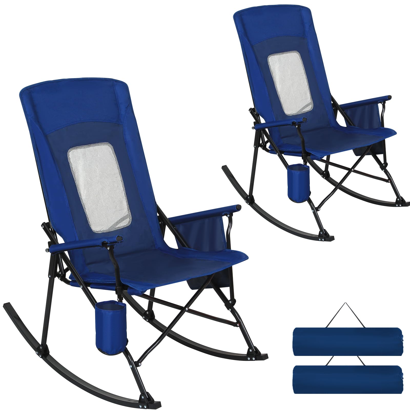 Outdoor Camping Rocker - 2 Kursi Lipat Goyang untuk Dewasa,