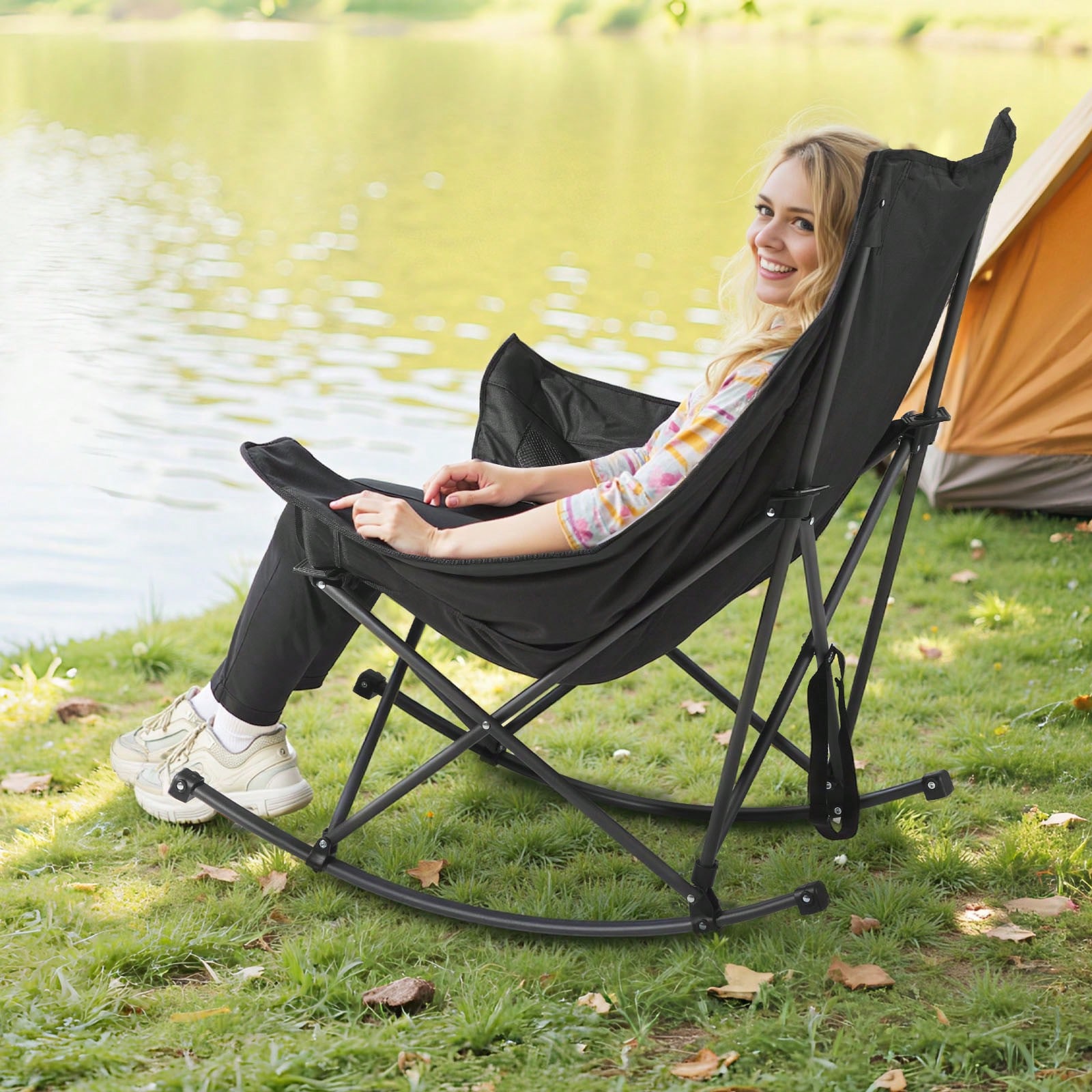 Outdoor Camping Rocker - Kursi Goyang untuk Berkemah, Kursi Goyang