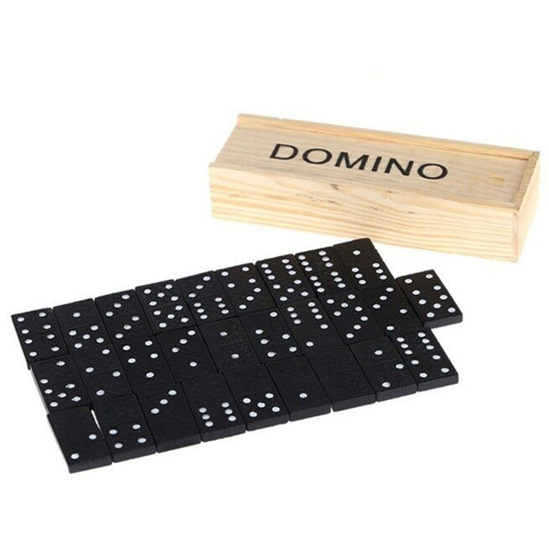 Outdoor Camping Games - 28 Buah/Set Permainan Papan Domino Kayu