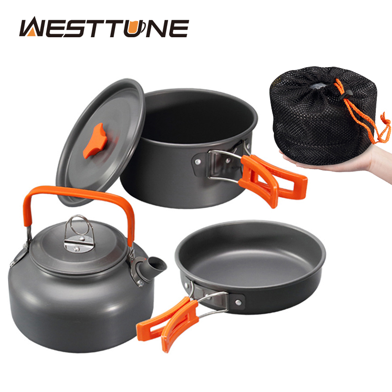 Outdoor Camping Items - WESTTUNE Peralatan Masak Berkemah Kit Aluminium