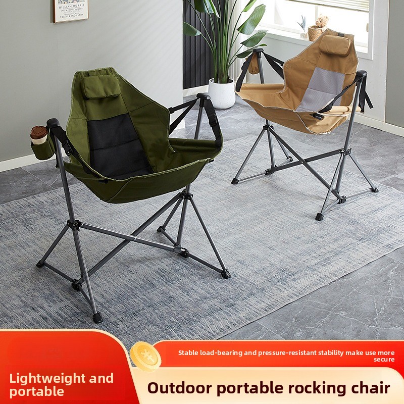 Outdoor Camping Rocking Chair - Kursi Goyang Ringan dan Portabel untuk