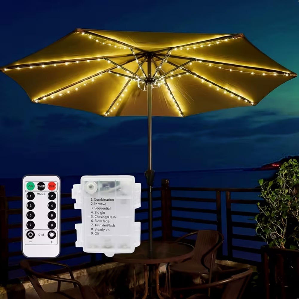 Outdoor Camping Umbrella - 1 Buah Lampu Payung Luar Ruangan