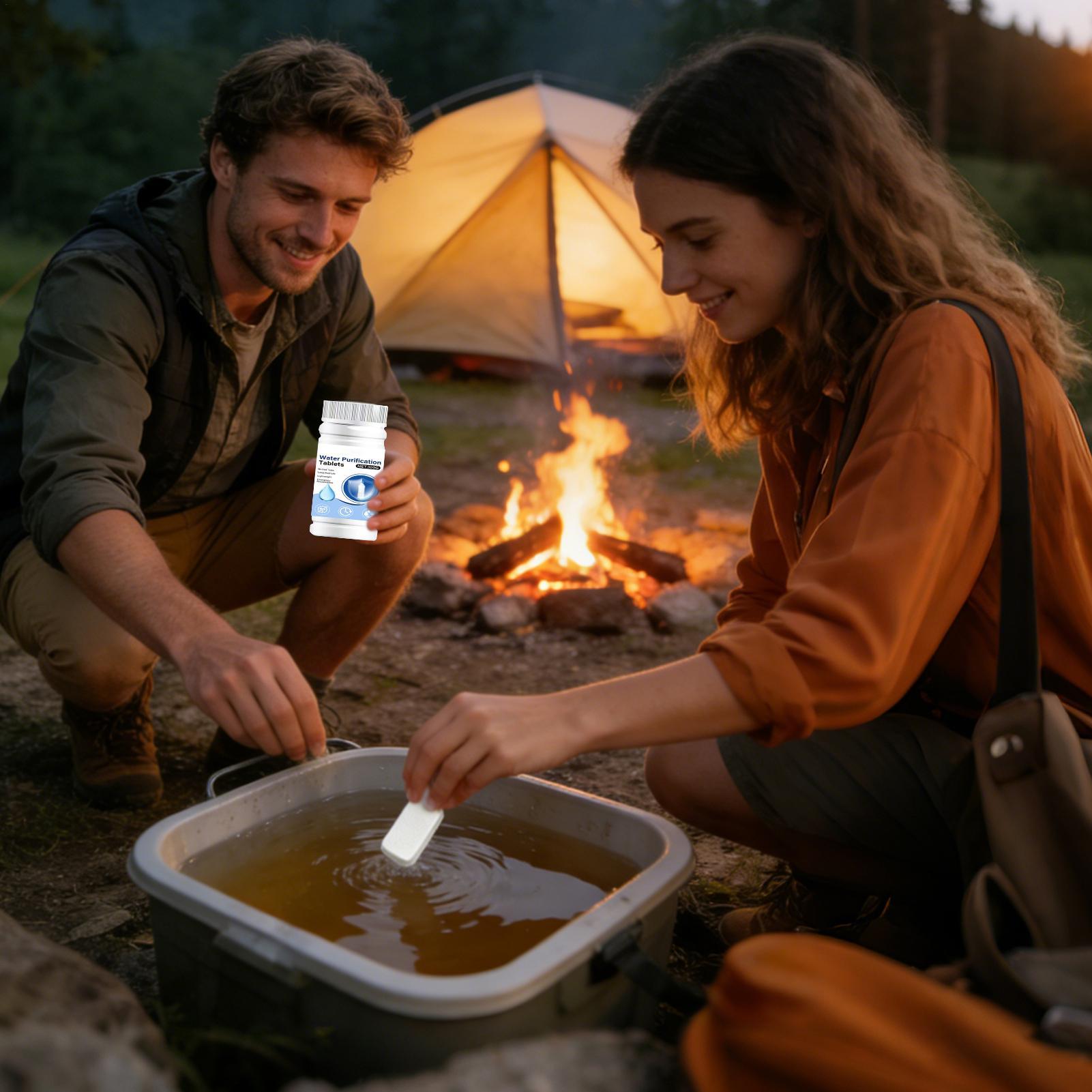 Outdoor Camping Water Filter - Tablet Pemurni Air Minum Tidak Berbau