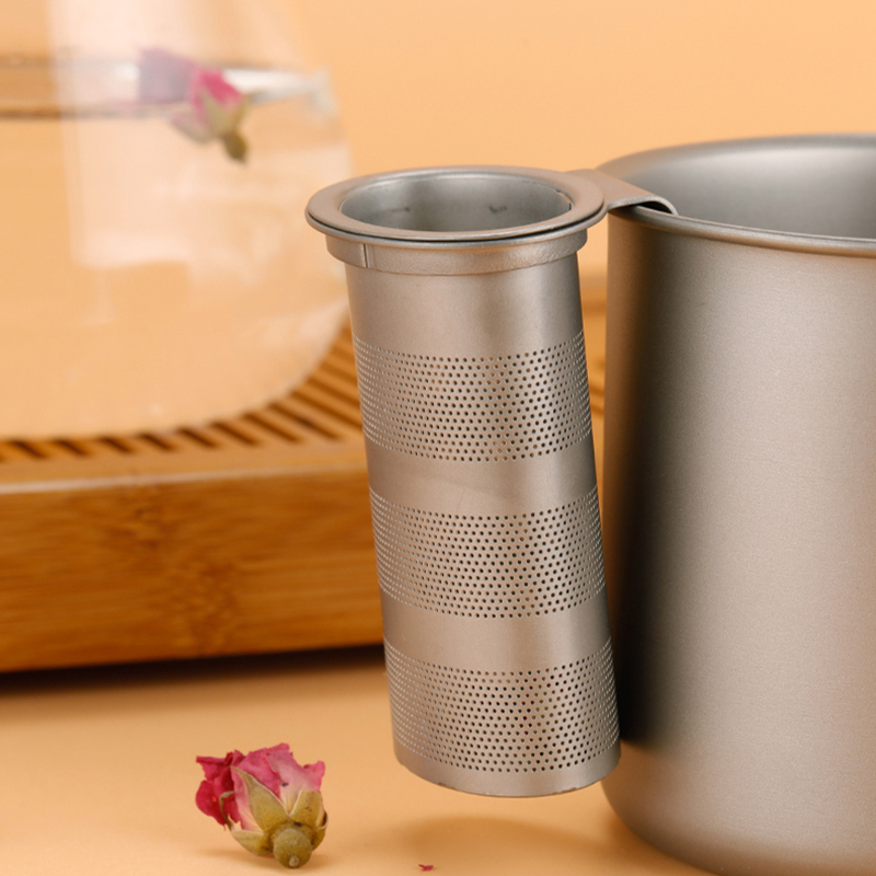 Outdoor Camping Games - Saringan teh Titanium Kemah, dapat digunakan