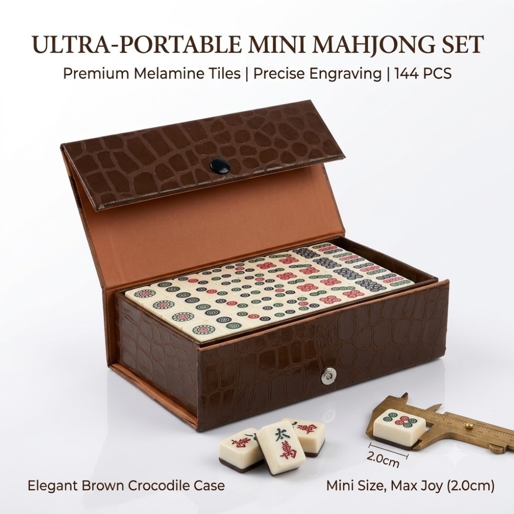 Outdoor Camping Games - Permainan Meja Majiang 144 Ubin Tradisional