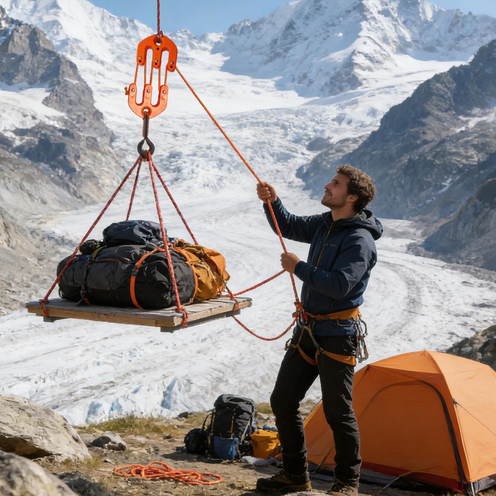 Outdoor Camping Games - Sistem Pengangkat Portabel Game Hoist, Rak