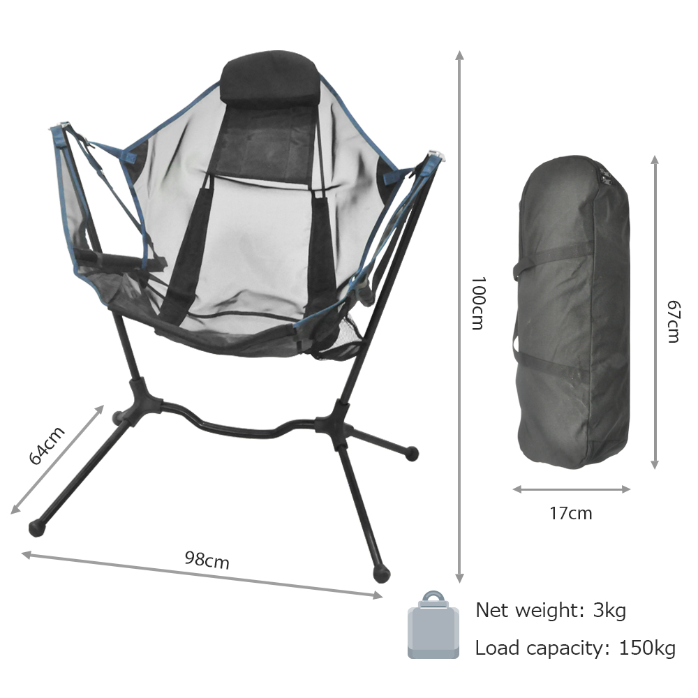 Kursi Lipat Santai untuk Berke - Outdoor Camping Rocking Chair ulasan dan harga