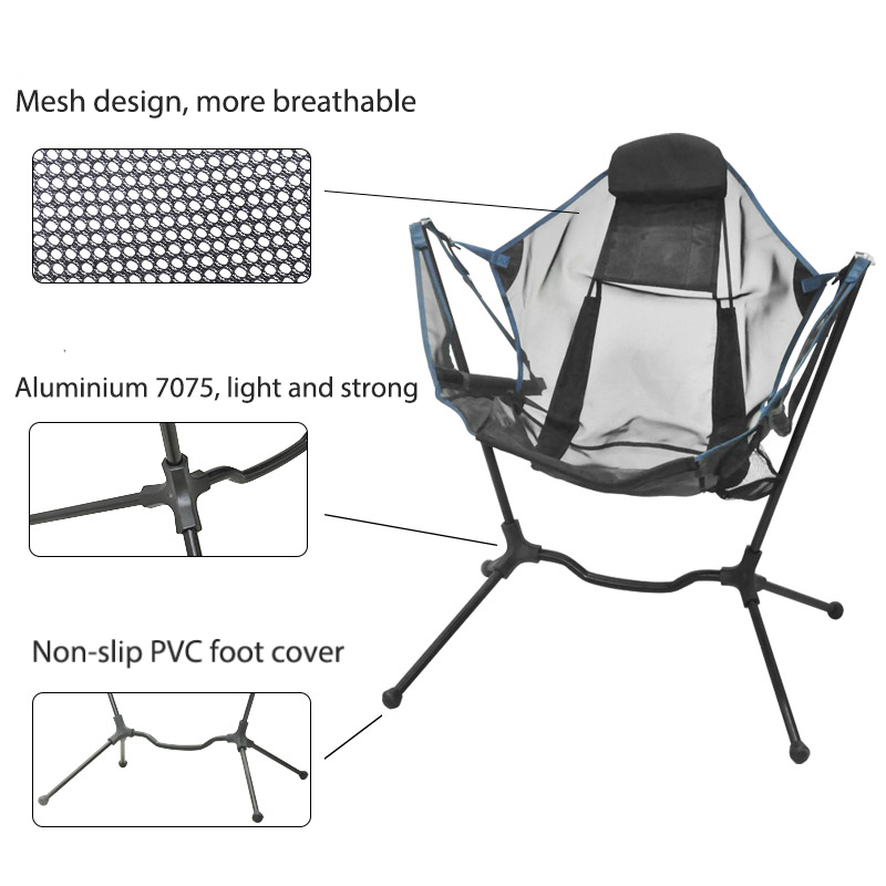 Kursi Lipat Santai untuk Berke - Outdoor Camping Rocking Chair ulasan dan harga