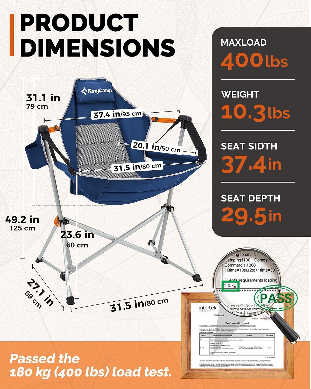 Kursi Gantung Portabel untuk B - Outdoor Camping Rocker ulasan dan harga
