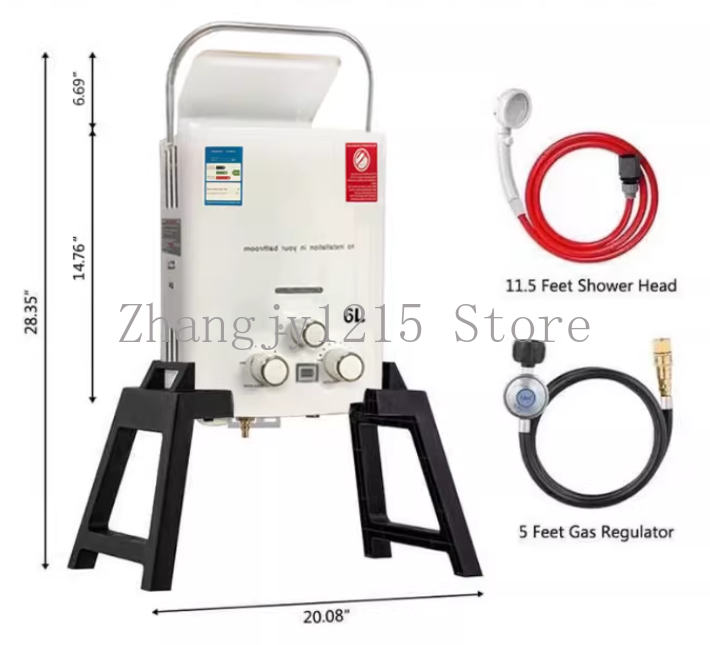 Pemanas Air Tanpa Tangki Gas L - Outdoor Camping Gas Heater ulasan dan harga