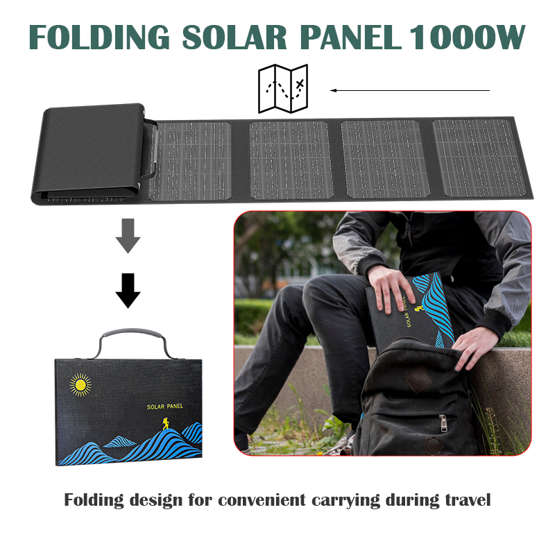 Panel Surya Lipat 1000W dengan - Zd Outdoor Camping ulasan dan harga