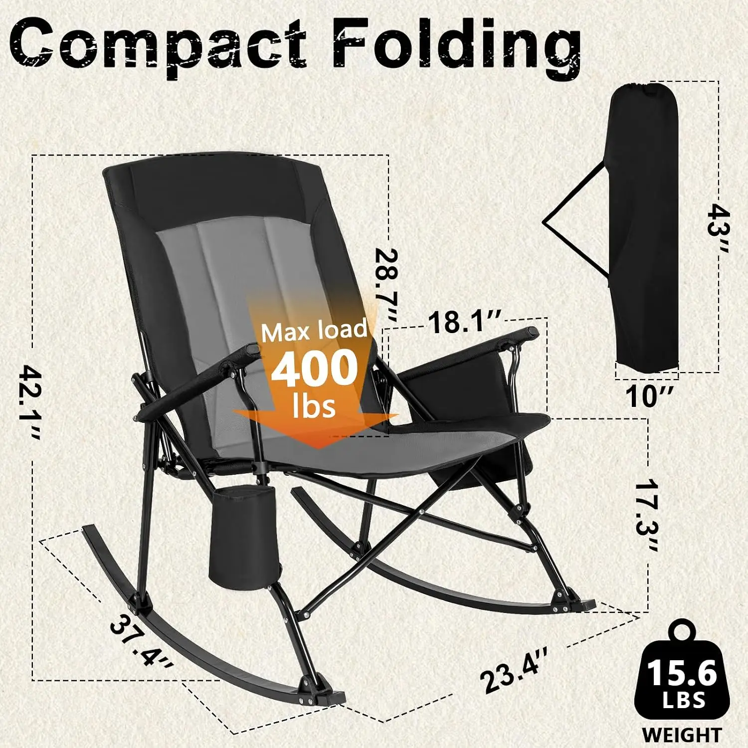 2 Paket Kursi Goyang Portabel  - Outdoor Camping Rocker ulasan dan harga