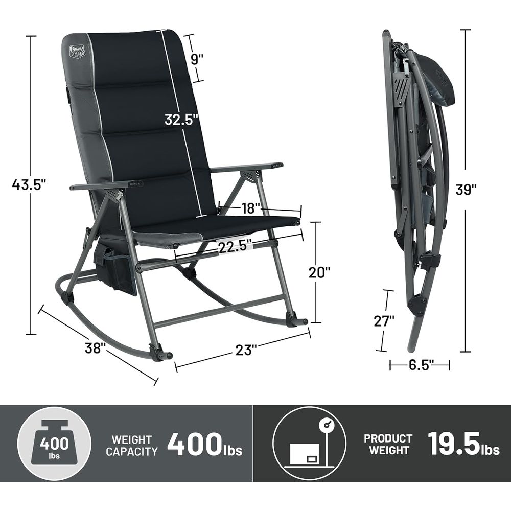 Kursi Goyang Camping Ukuran Be - Outdoor Camping Rocker ulasan dan harga