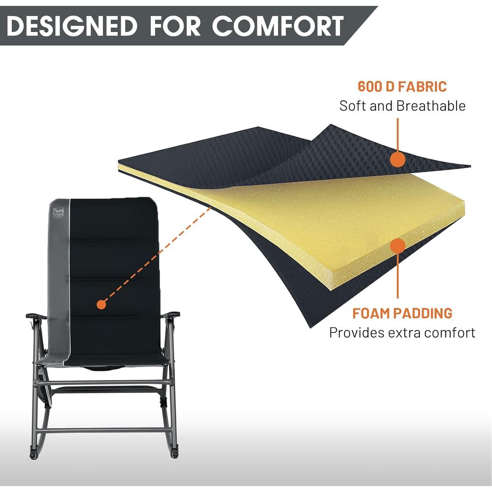 Kursi Goyang Camping Ukuran Be - Outdoor Camping Rocker ulasan dan harga