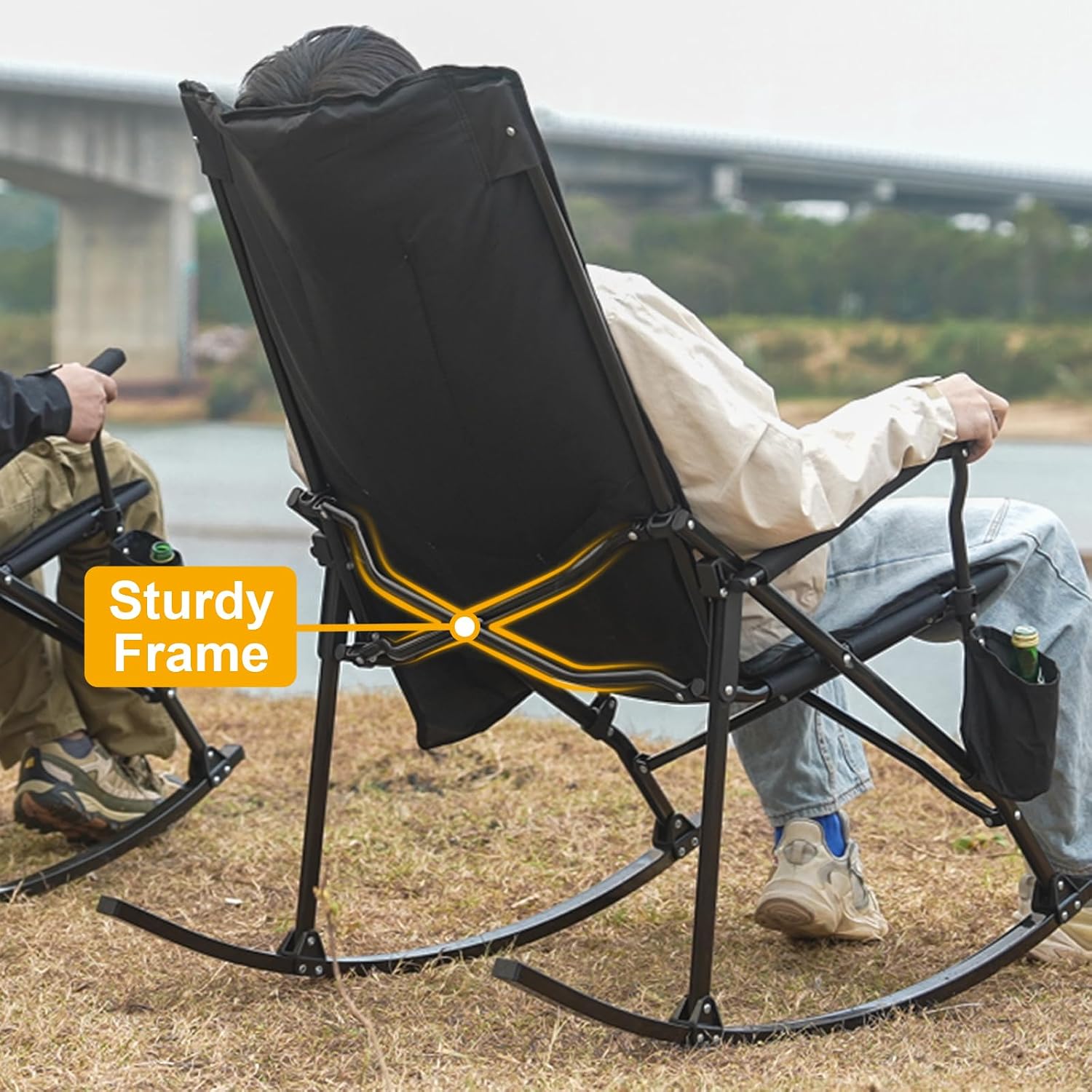 Kursi Goyang Portabel Sandaran - Outdoor Camping Rocker ulasan dan harga