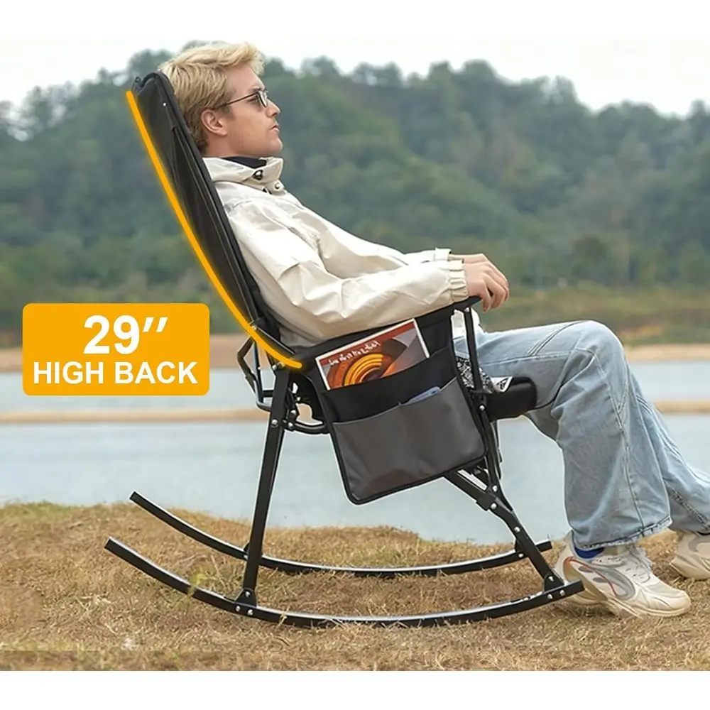 Kursi Goyang Portabel dengan S - Outdoor Camping Rocker ulasan dan harga