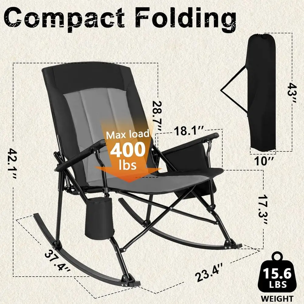 Kursi Goyang Portabel dengan S - Outdoor Camping Rocker ulasan dan harga