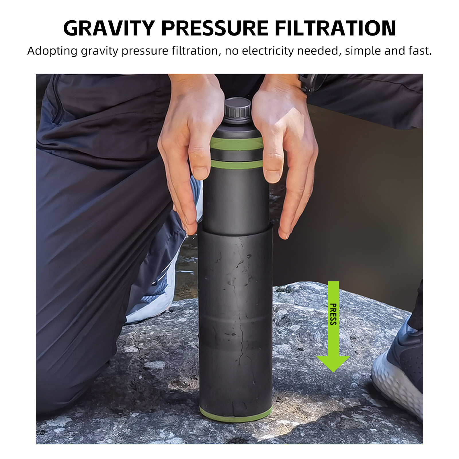Botol Filter Air Portabel untu - Outdoor Camping Water Filter ulasan dan harga