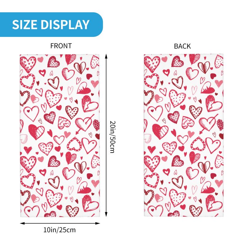 Bandana Hati Cinta Merah Muda  - Outdoor Camping Youtube ulasan dan harga