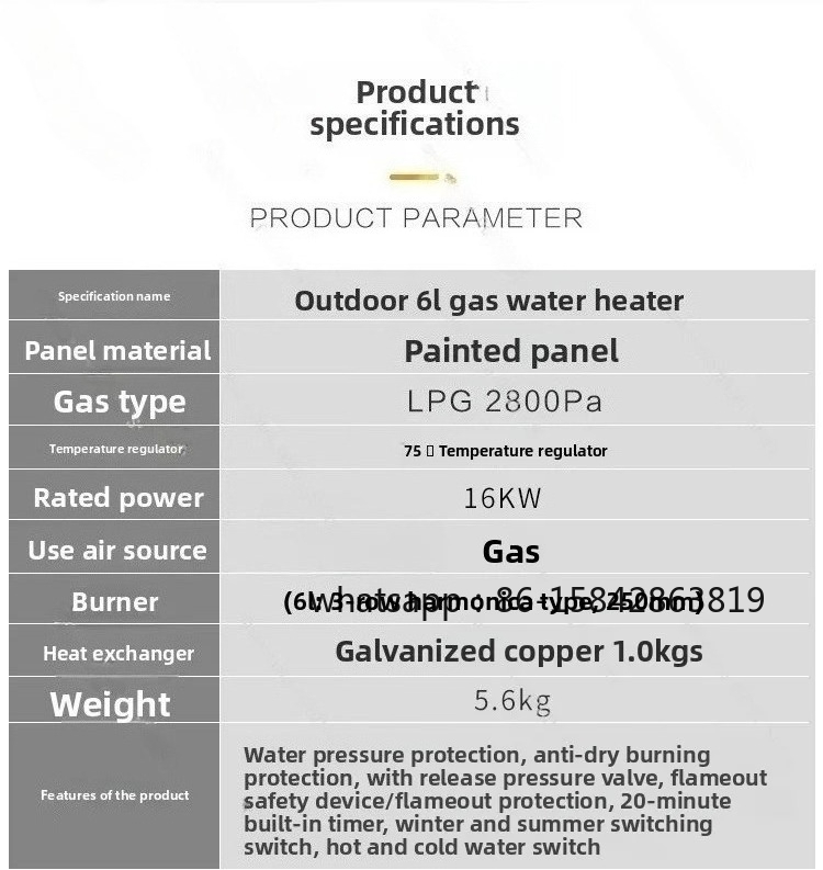 Pemanas Air Gas RV untuk Luar  - Outdoor Camping Gas Heater ulasan dan harga