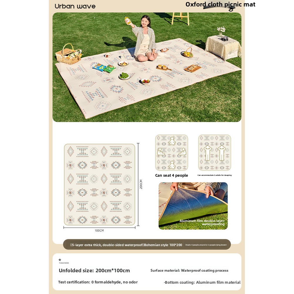 Alas Piknik Tahan Air Tebal, A - Outdoor Camping Mats Large ulasan dan harga