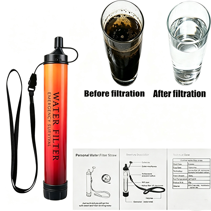 Sedotan Penyaring Air Darurat  - Outdoor Camping Water Filter ulasan dan harga