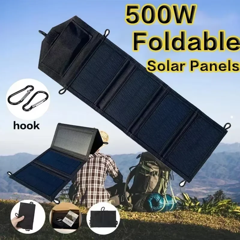Panel Surya Lipat 500W 4-Panel - Zd Outdoor Camping ulasan dan harga
