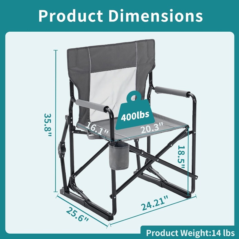 Kursi Goyang Lipat untuk Luar  - Outdoor Camping Rocker ulasan dan harga
