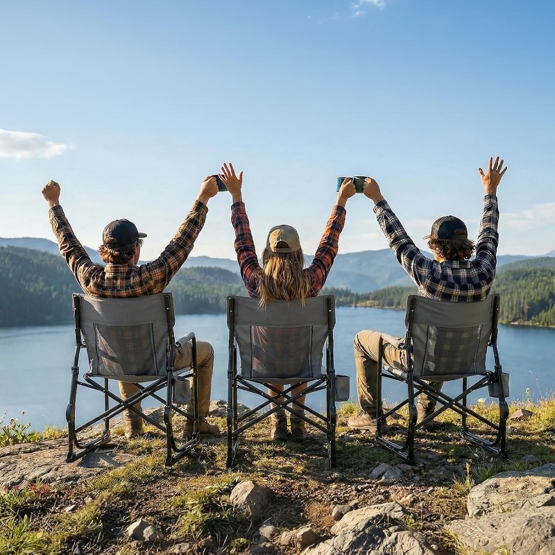 Kursi Goyang Lipat untuk Luar  - Outdoor Camping Rocker ulasan dan harga