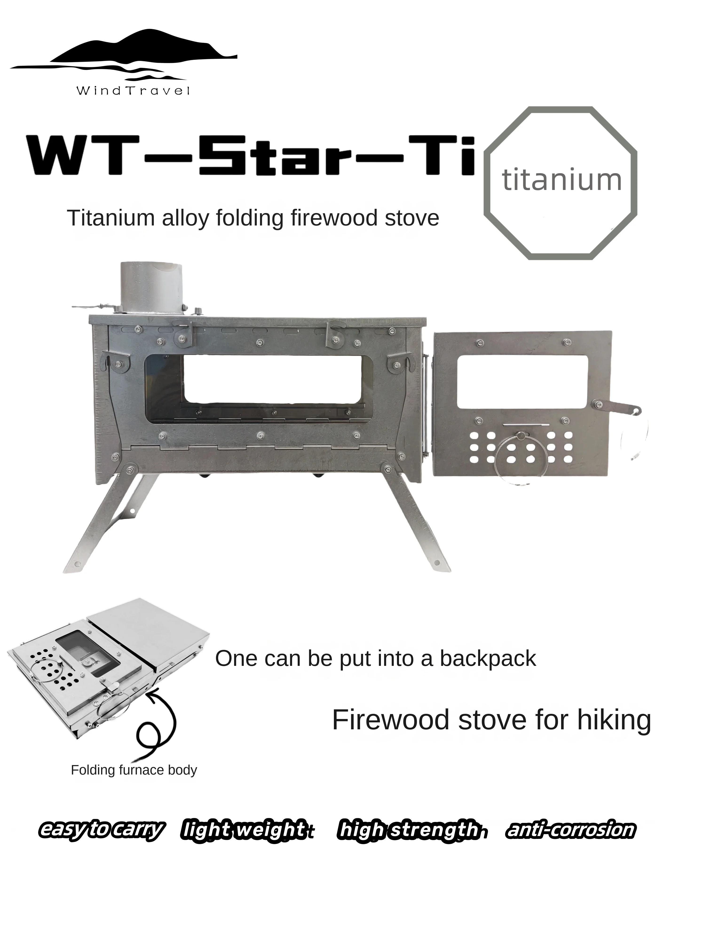 WT Star Ti kompor pemanas lipa - Outdoor Camping Gas Heater ulasan dan harga