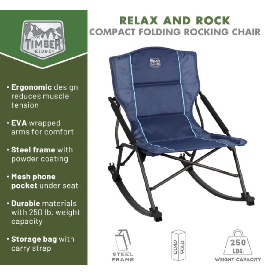 Kursi Lipat Goyang untuk Berke - Outdoor Camping Rocker ulasan dan harga