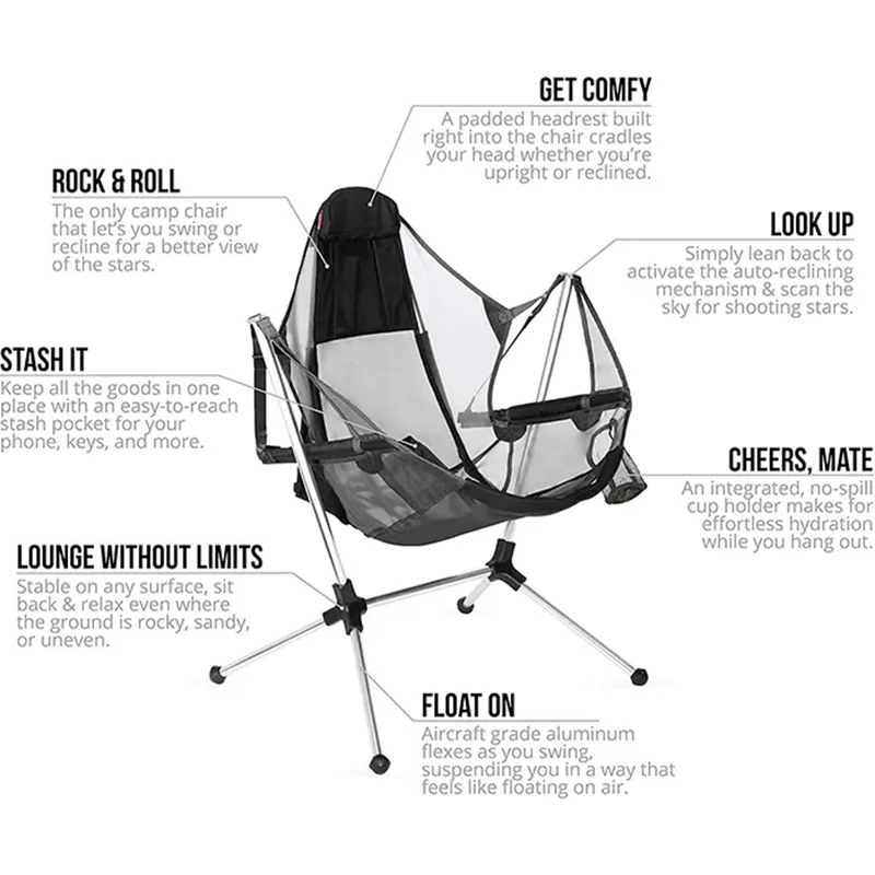 Kursi Lipat Pantai Aluminium P - Outdoor Camping Rocking Chair ulasan dan harga