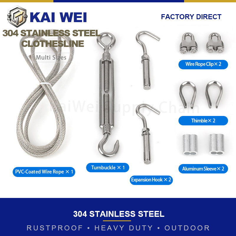 Set Tali Kawat Baja Tahan Kara - Camping Rope ulasan dan harga