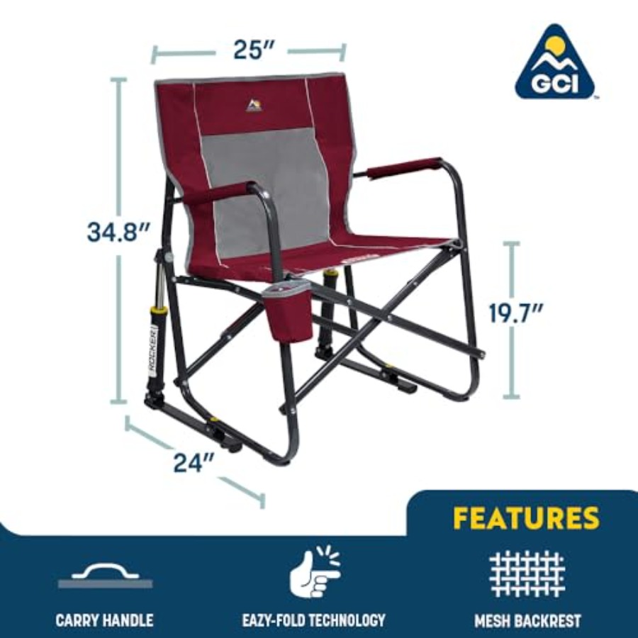 Kursi Goyang Lipat Freestyle R - Outdoor Camping Rocking Chair ulasan dan harga