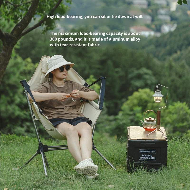 Kursi Goyang Lipat Outdoor Unt - Outdoor Camping Rocking Chair ulasan dan harga