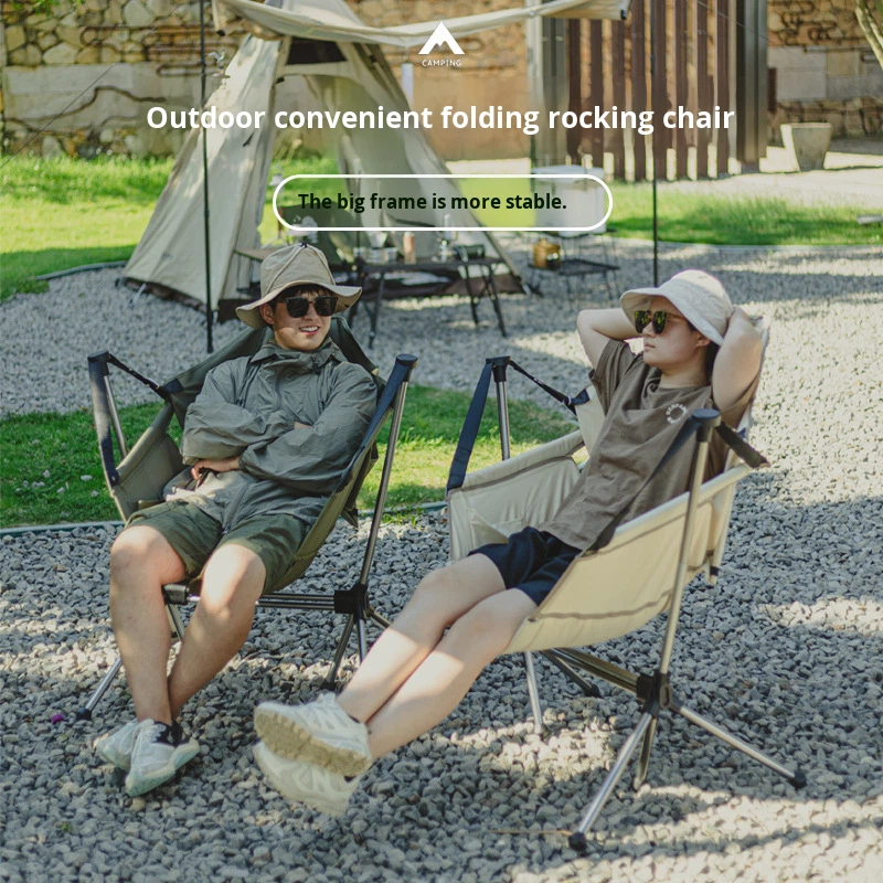 Kursi Goyang Lipat Outdoor Unt - Outdoor Camping Rocking Chair ulasan dan harga