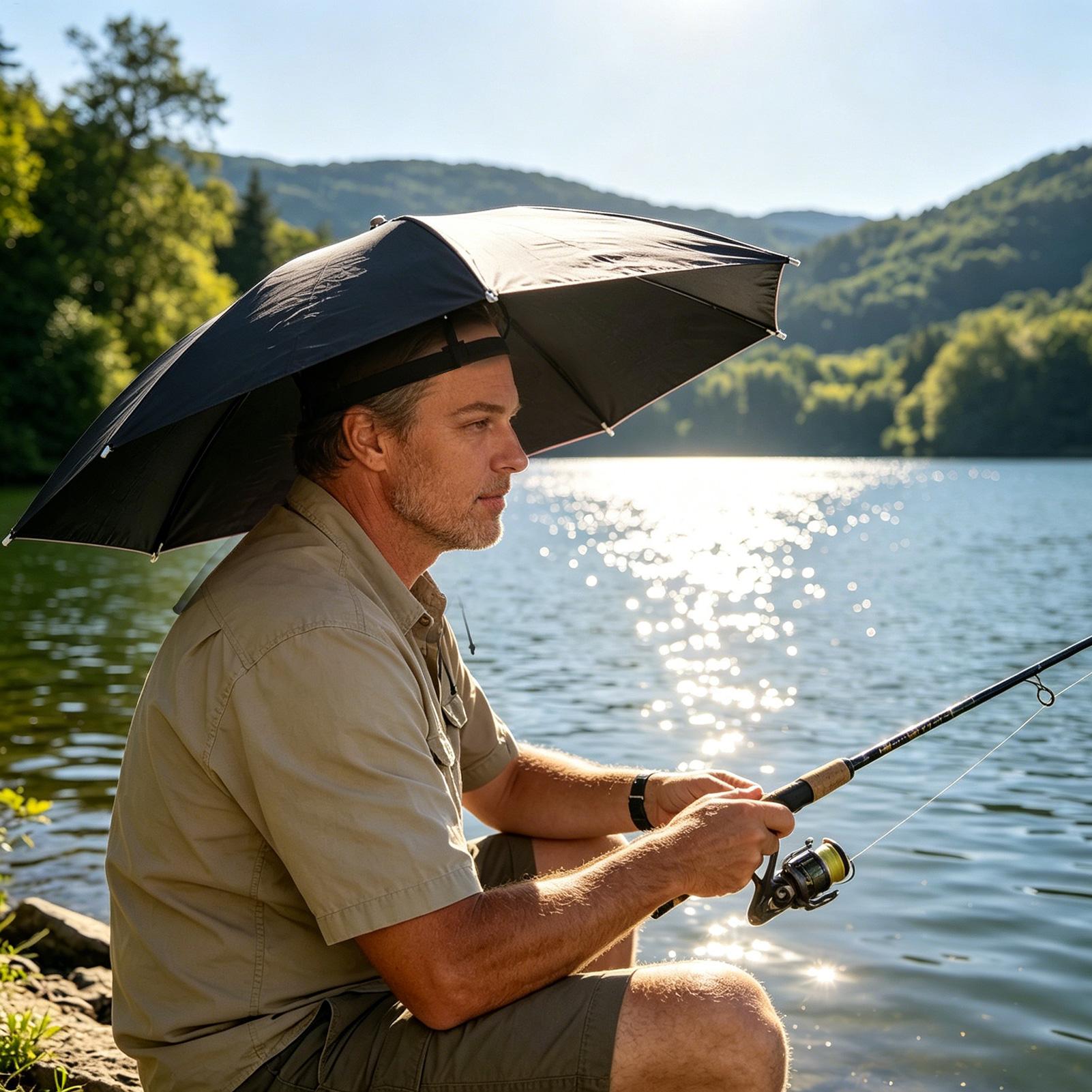 Topi Payung Lipat Tahan Air, P - Outdoor Camping Umbrella ulasan dan harga